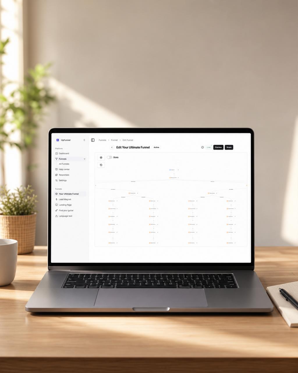 UpFunnel - Turn Your Website Into a Lead Generation Machine — generated ad (4:5)