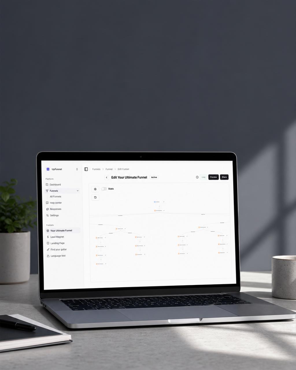 UpFunnel - Turn Your Website Into a Lead Generation Machine — generated ad (4:5)
