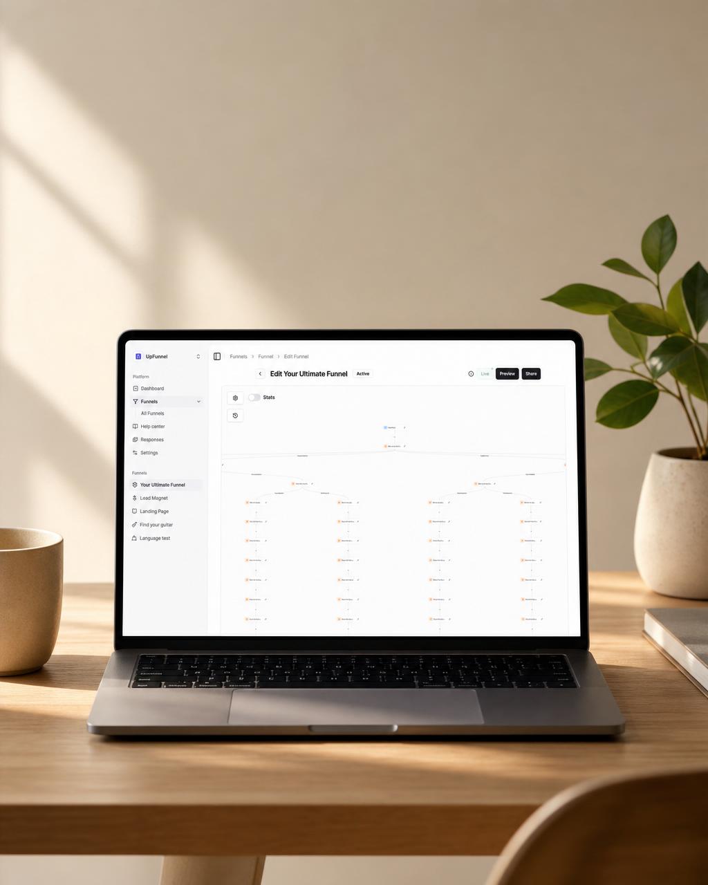UpFunnel - Turn Your Website Into a Lead Generation Machine — generated ad (4:5)